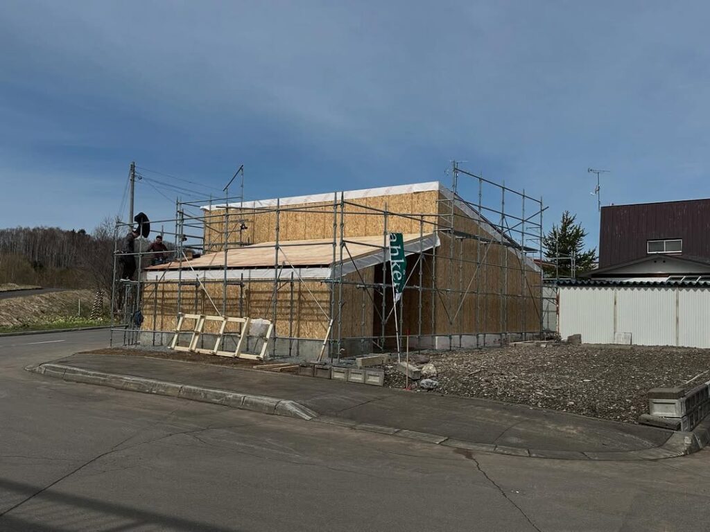 【美瑛町】建て方、外部の工事進行中！