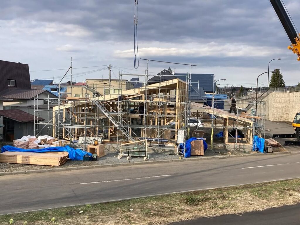 【美瑛町】建て方、外部の工事進行中！
