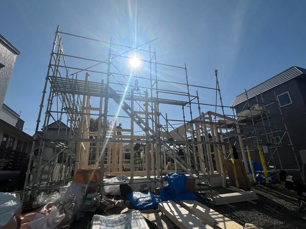 【東川町】基礎工事が終了し浄化槽の工事進行中