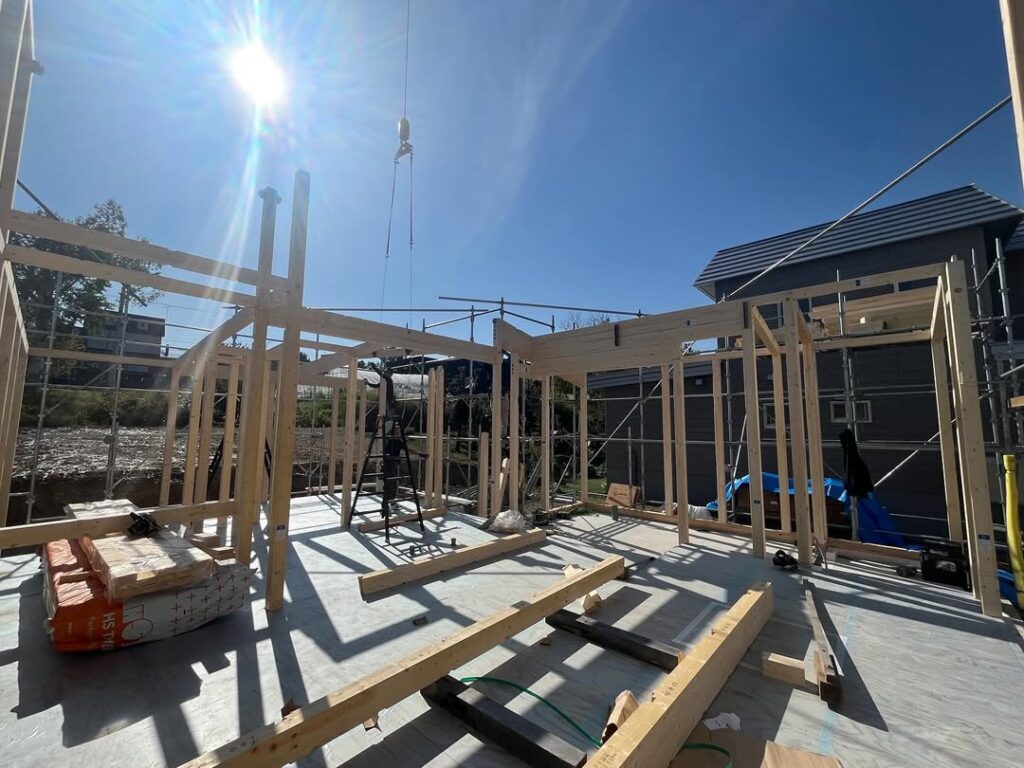 【東川町】基礎工事が終了し浄化槽の工事進行中