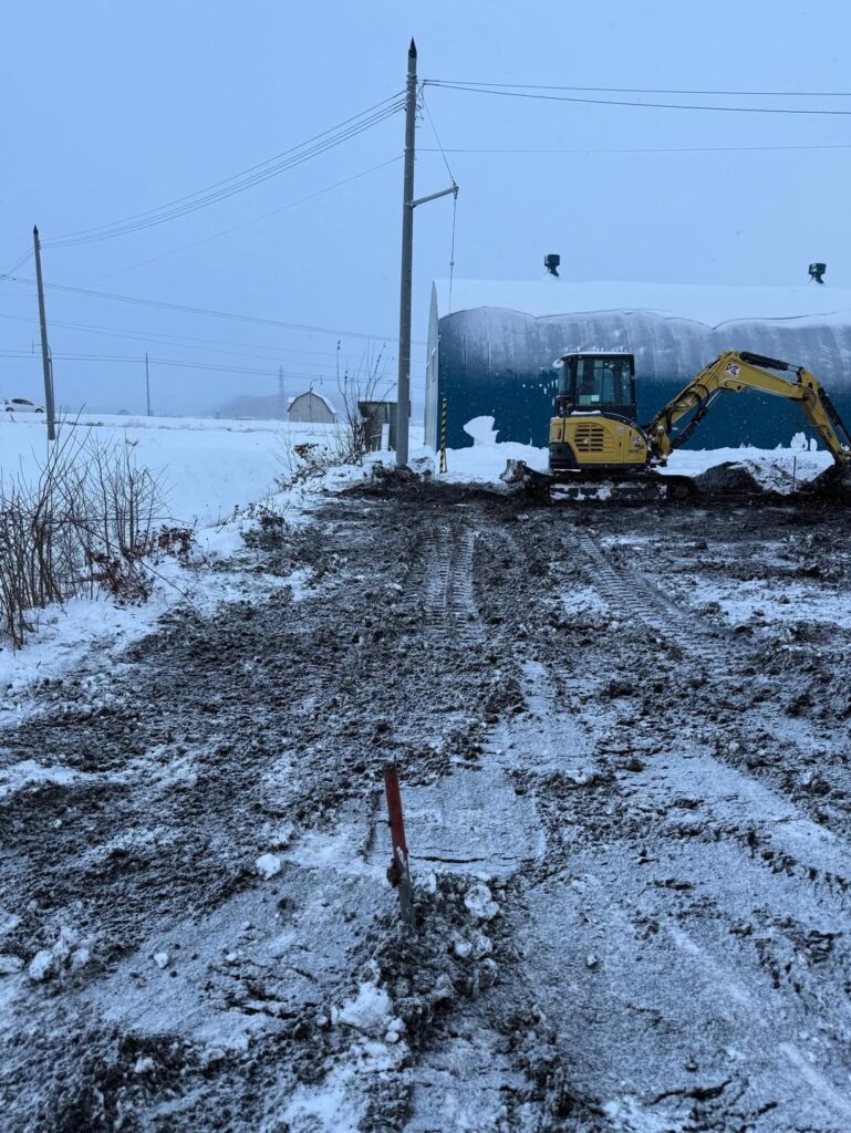 【東川町】年明けからの現場着工に先立ち作業開始。