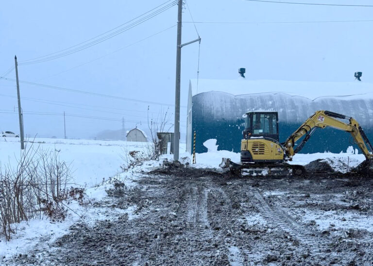 【東川町】年明けからの現場着工に先立ち作業開始。